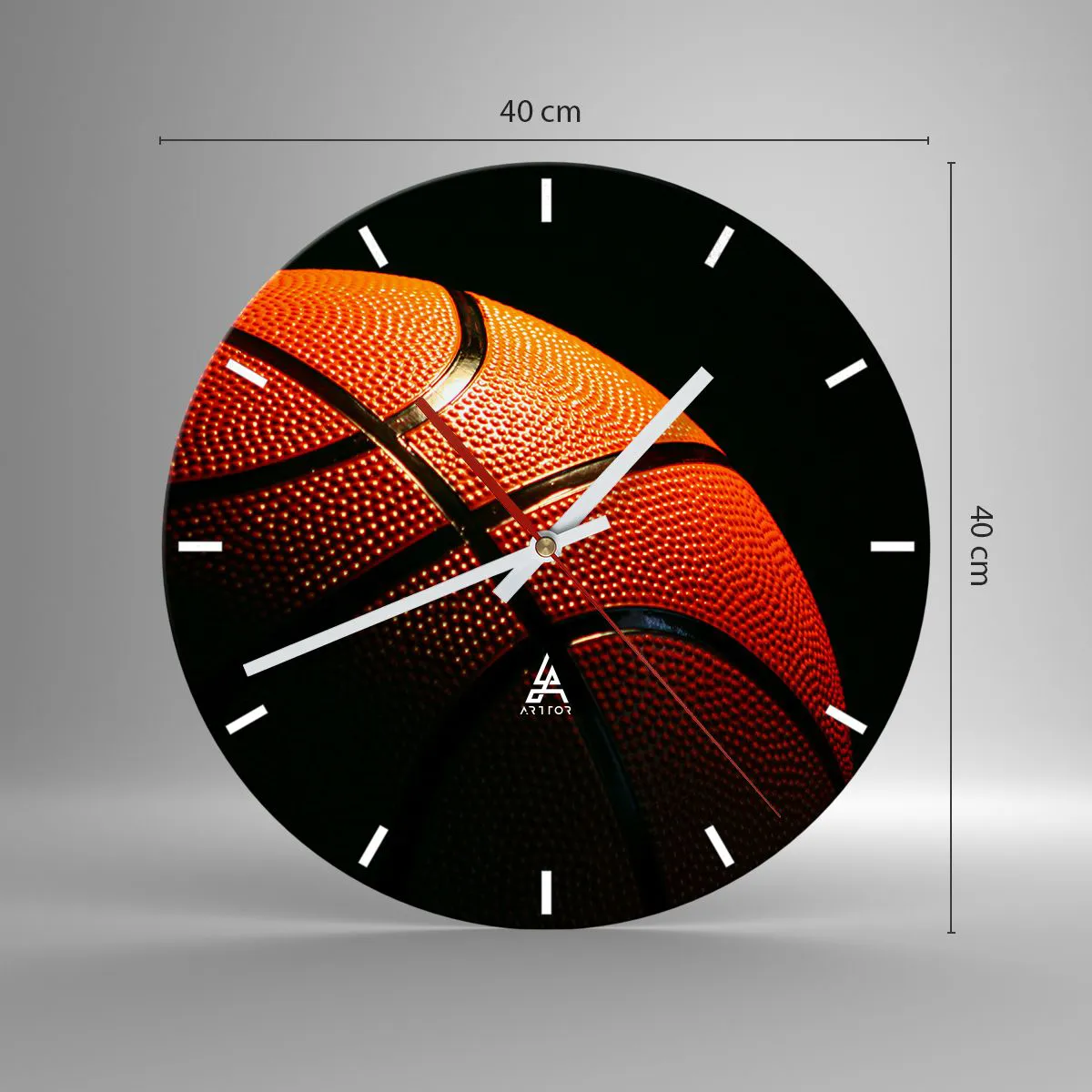 Wanduhr - Glasuhr - Schön wie ein Planet - 40x40 cm