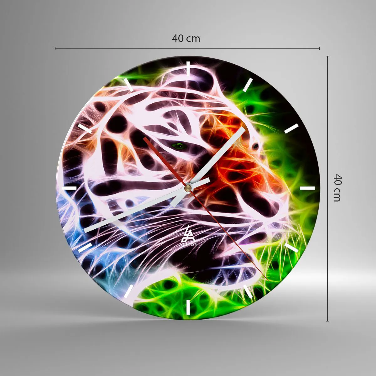 Wall clock - Clock on glass - Menacing Weather - 40x40 cm