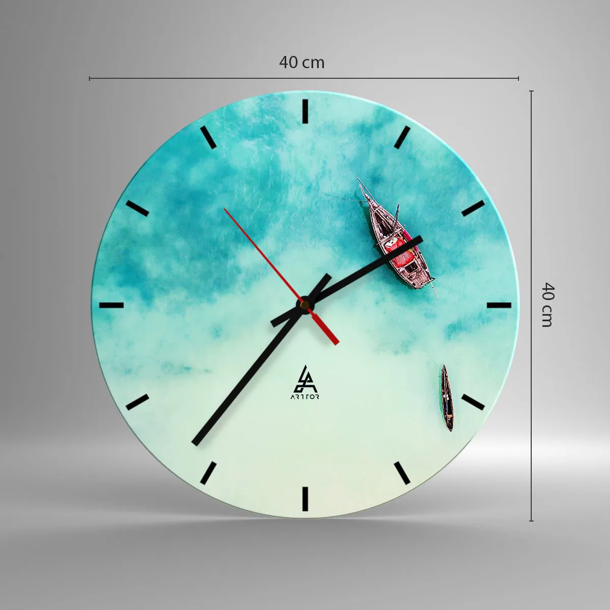 Horloge murale - Pendule murale - Car sur les plages de Zanzibar, quand il y a un débordement d'eau... - 40x40 cm