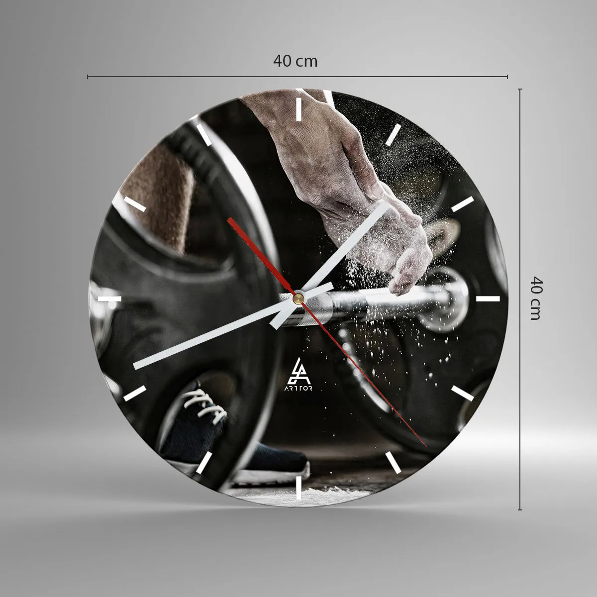 Ceas de perete - Ceas pe sticlă - Provocare acceptată! - 40x40 cm