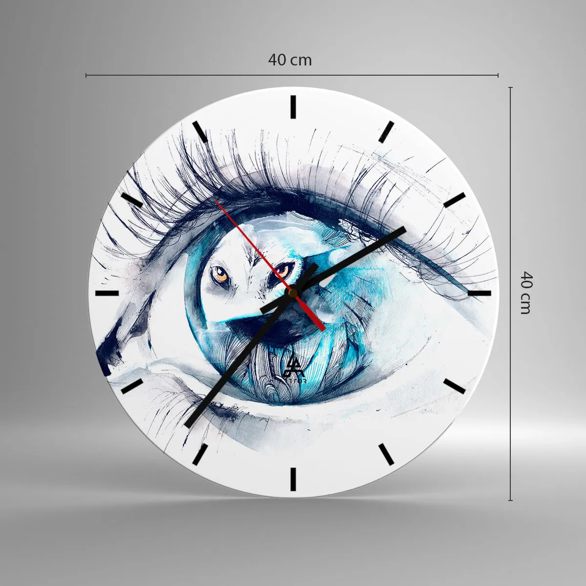 Nástěnné hodiny - Z očí do očí s divočinou - 40x40 cm