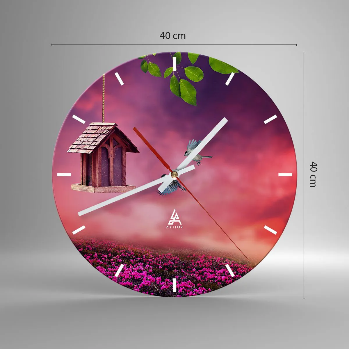 Vægur, Uret - Invitation til middag - 40x40 cm