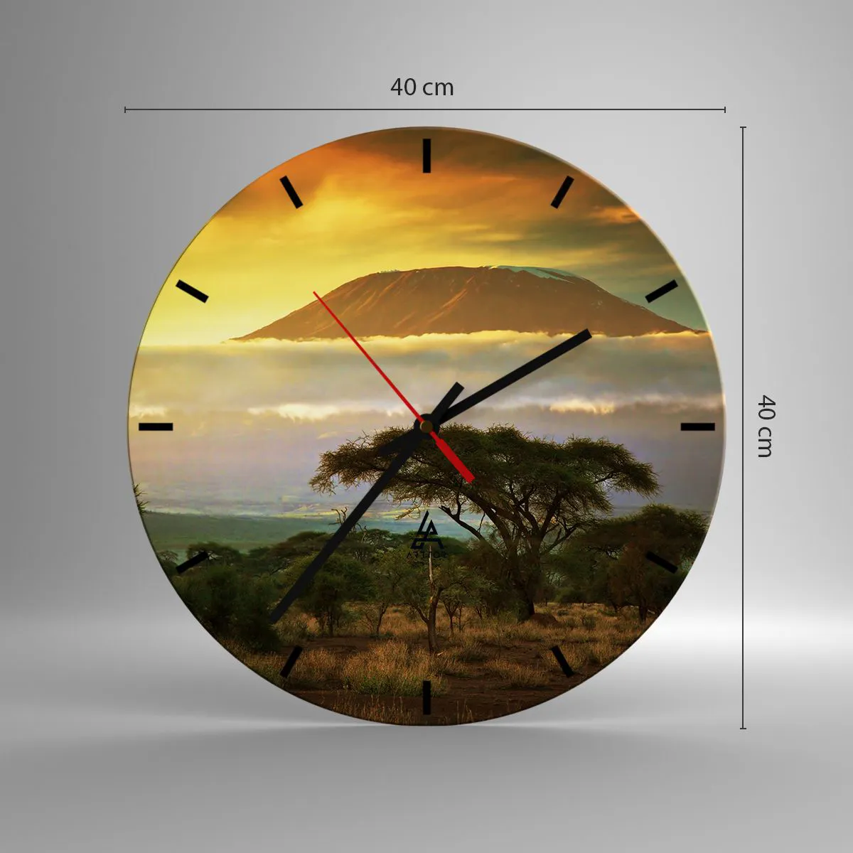 Ceas de perete - Ceas pe sticlă - Visul unui călător - 40x40 cm