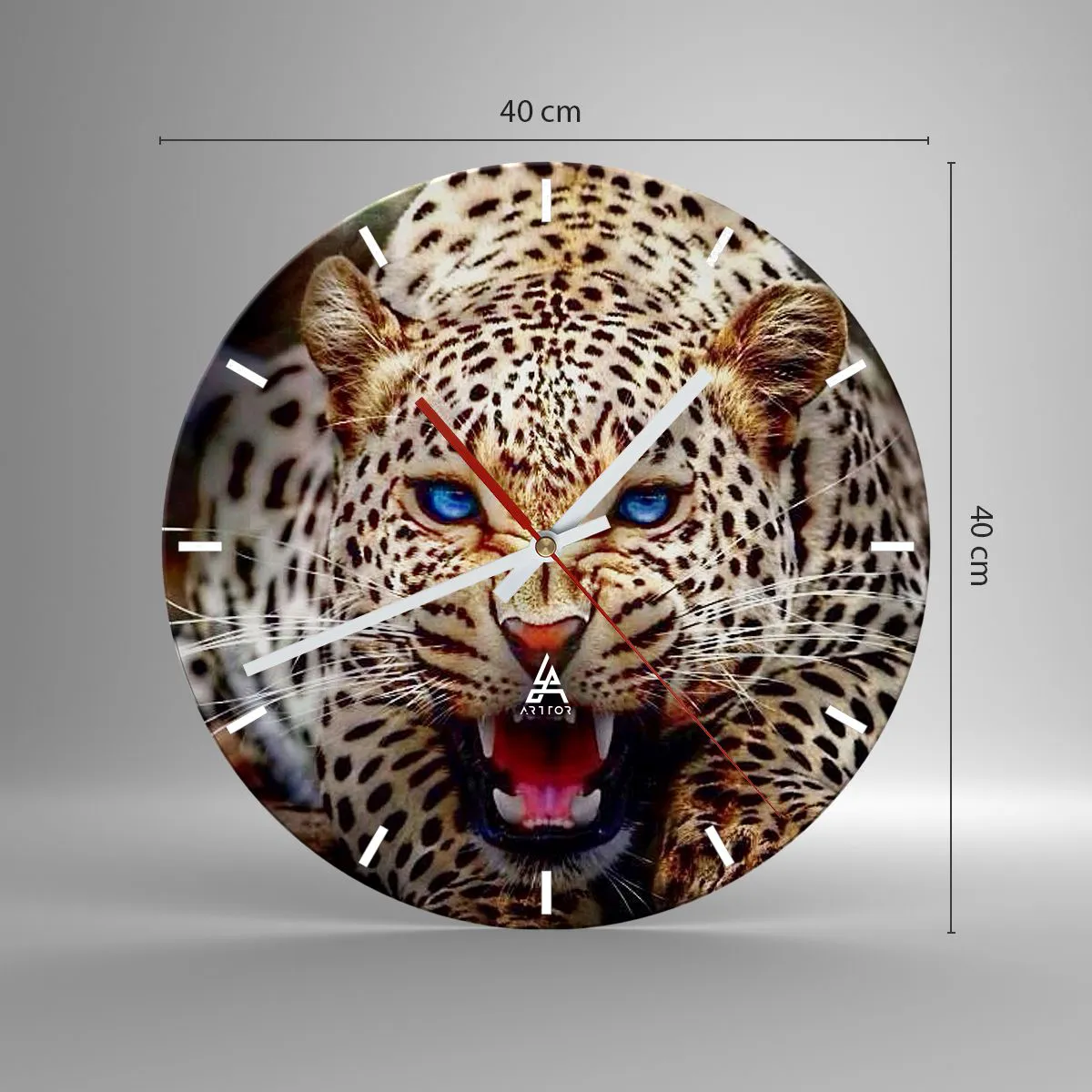 Wanduhr - Glasuhr - Schönheitswut tut nicht weh - 40x40 cm