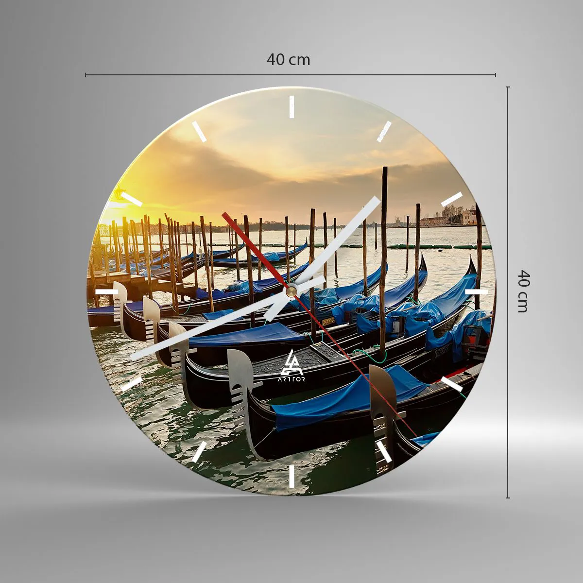 Zegar ścienny - Zanim przypłynie gwar - 40x40 cm