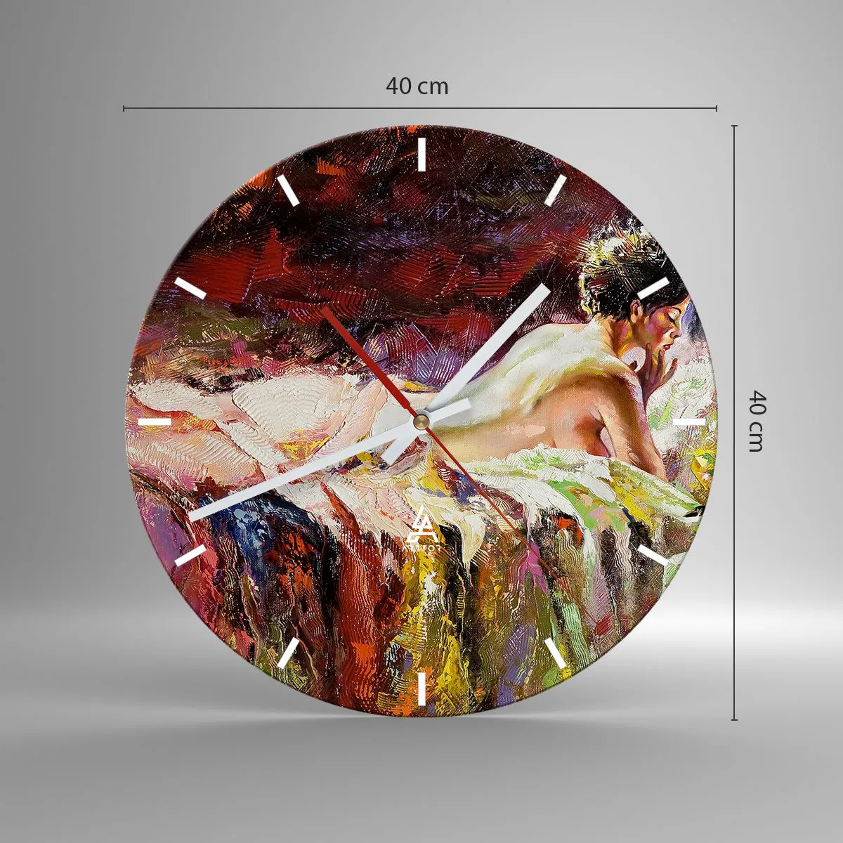 Ceas de perete - Ceas pe sticlă - Venus în gând - 40x40 cm