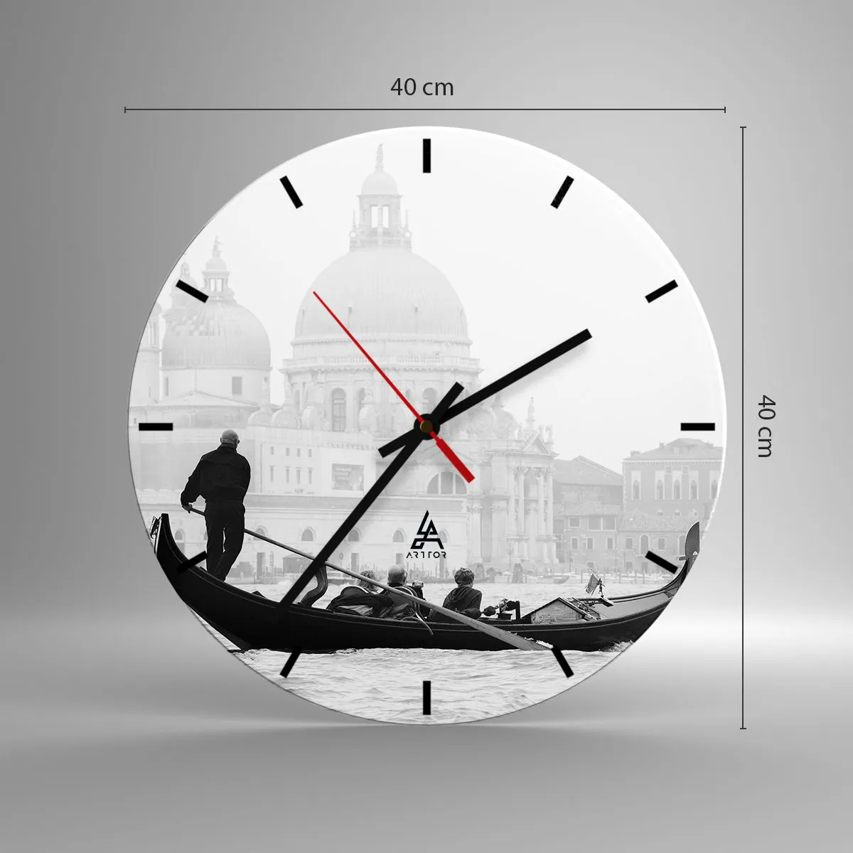 Ceas de perete - Ceas pe sticlă - O călătorie la sursa frumuseții - 40x40 cm