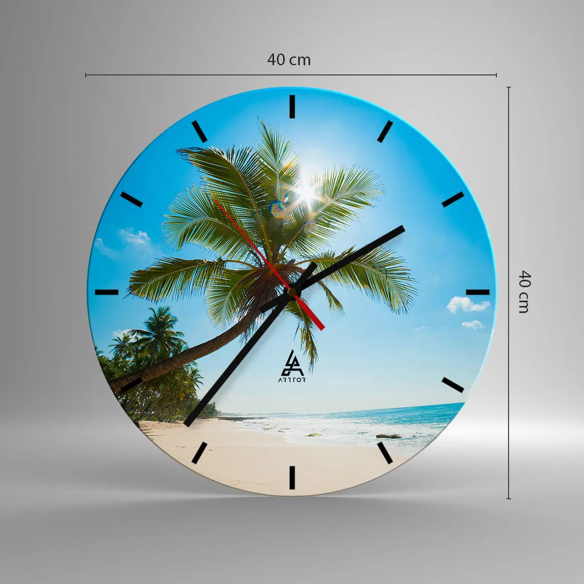 Relógio de parede - Relógio em vidro - Não mostre a ninguém - 40x40 cm