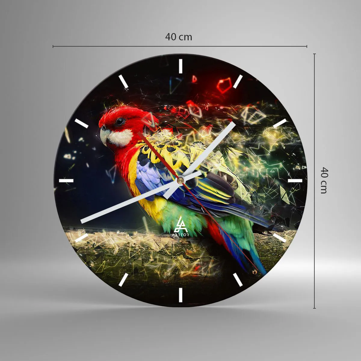 Zegar ścienny - Posłaniec blasku - 40x40 cm