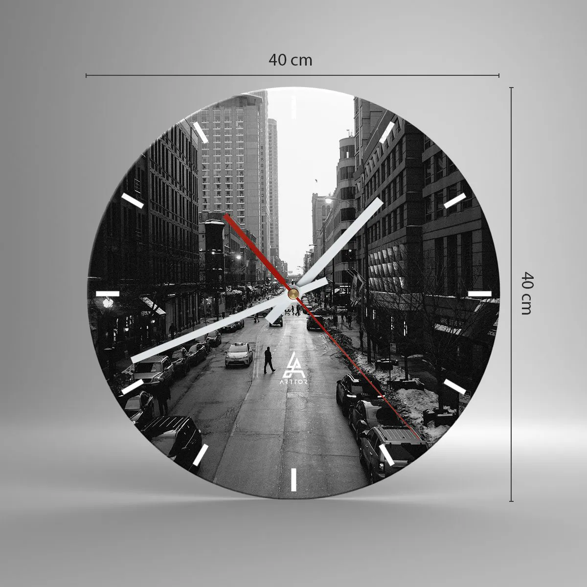 Wanduhr - Glasuhr - Ein weiterer Tag wie jeder andere Tag - 40x40 cm