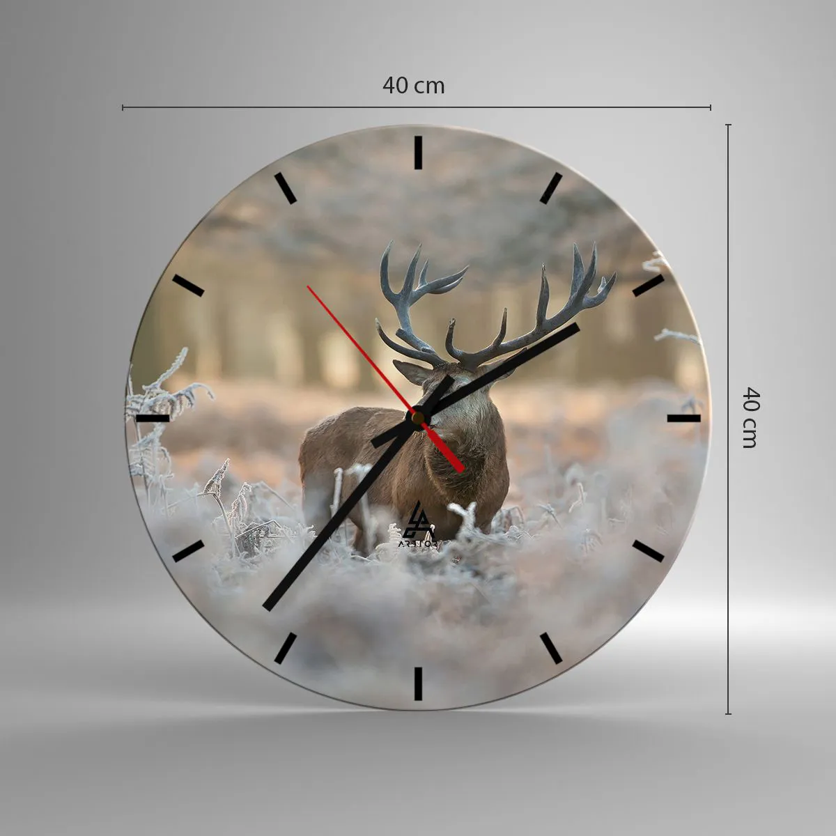 Relógio de parede - Relógio em vidro - Uma manhã fresca - 40x40 cm