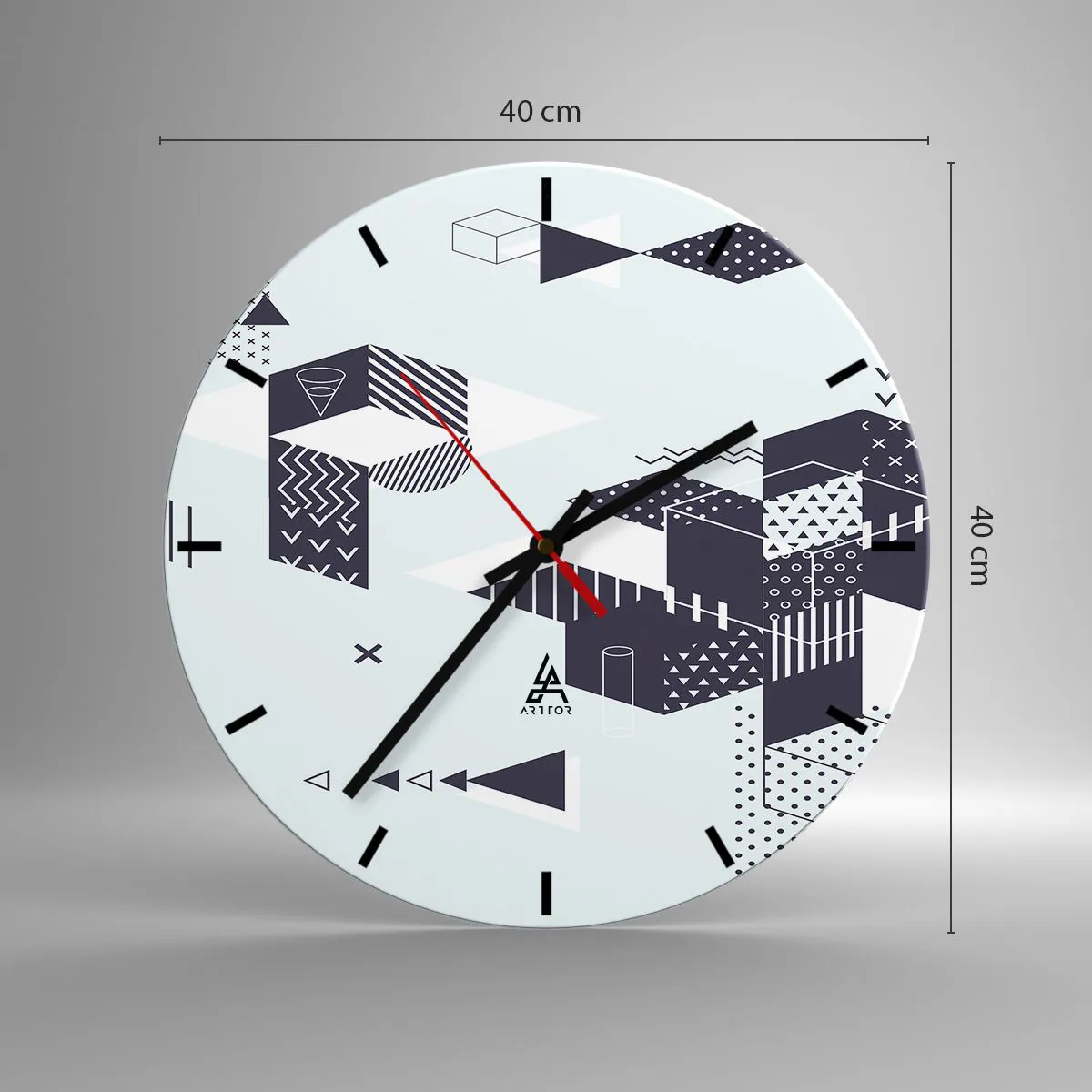 Zegar ścienny - W duszy matematyka - 40x40 cm