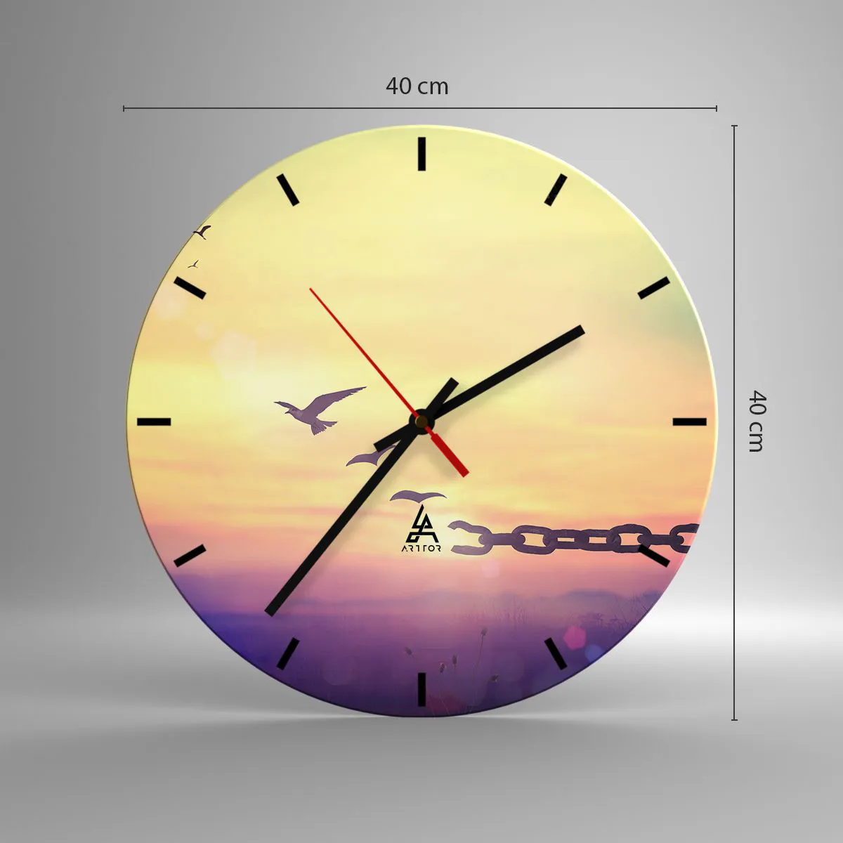 Vægur, Uret - Sejr for frihed - 40x40 cm