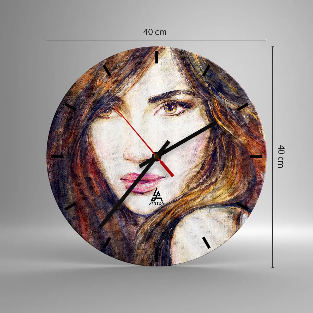 Ceas de perete - Ceas pe sticlă - Un bănuț pentru gândurile tale - 40x40 cm