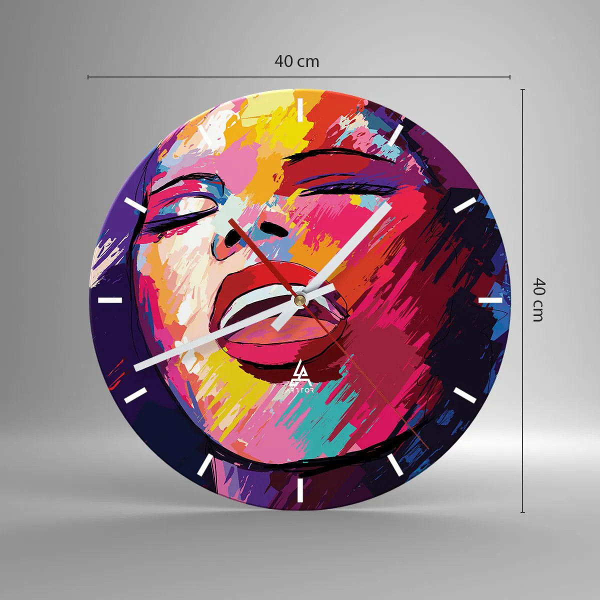 Reloj de pared - Reloj de vidrio - Canta toda una vida - 40x40 cm