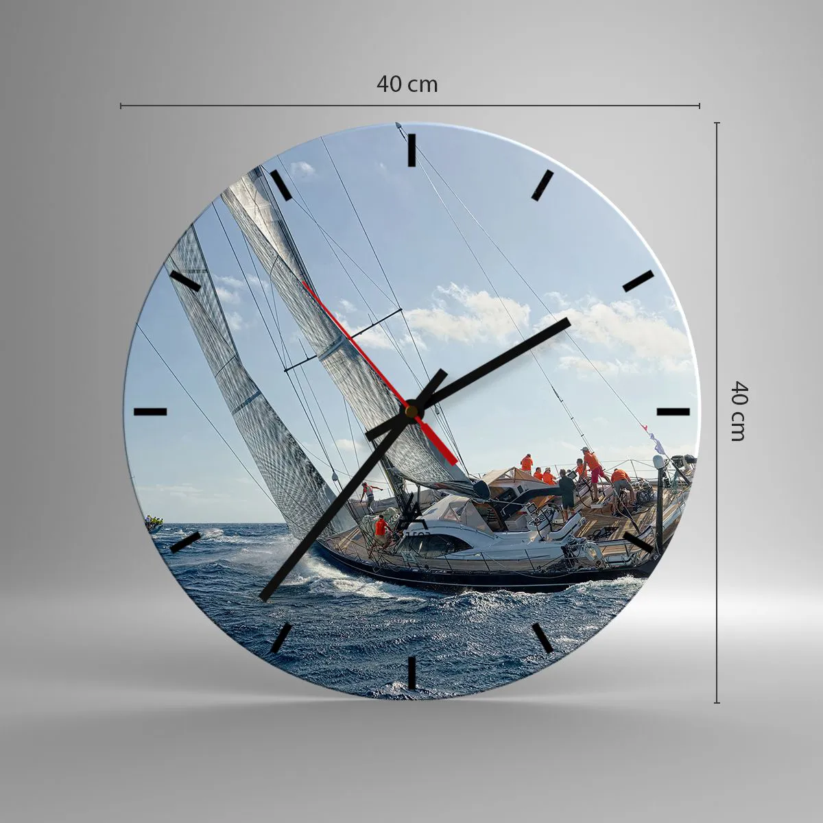 Relógio de parede - Relógio em vidro - Que vença o melhor - 40x40 cm