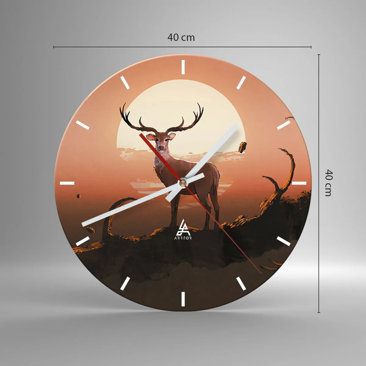 Relógio de parede - Relógio em vidro - Esta noite é diferente de qualquer outra - 40x40 cm