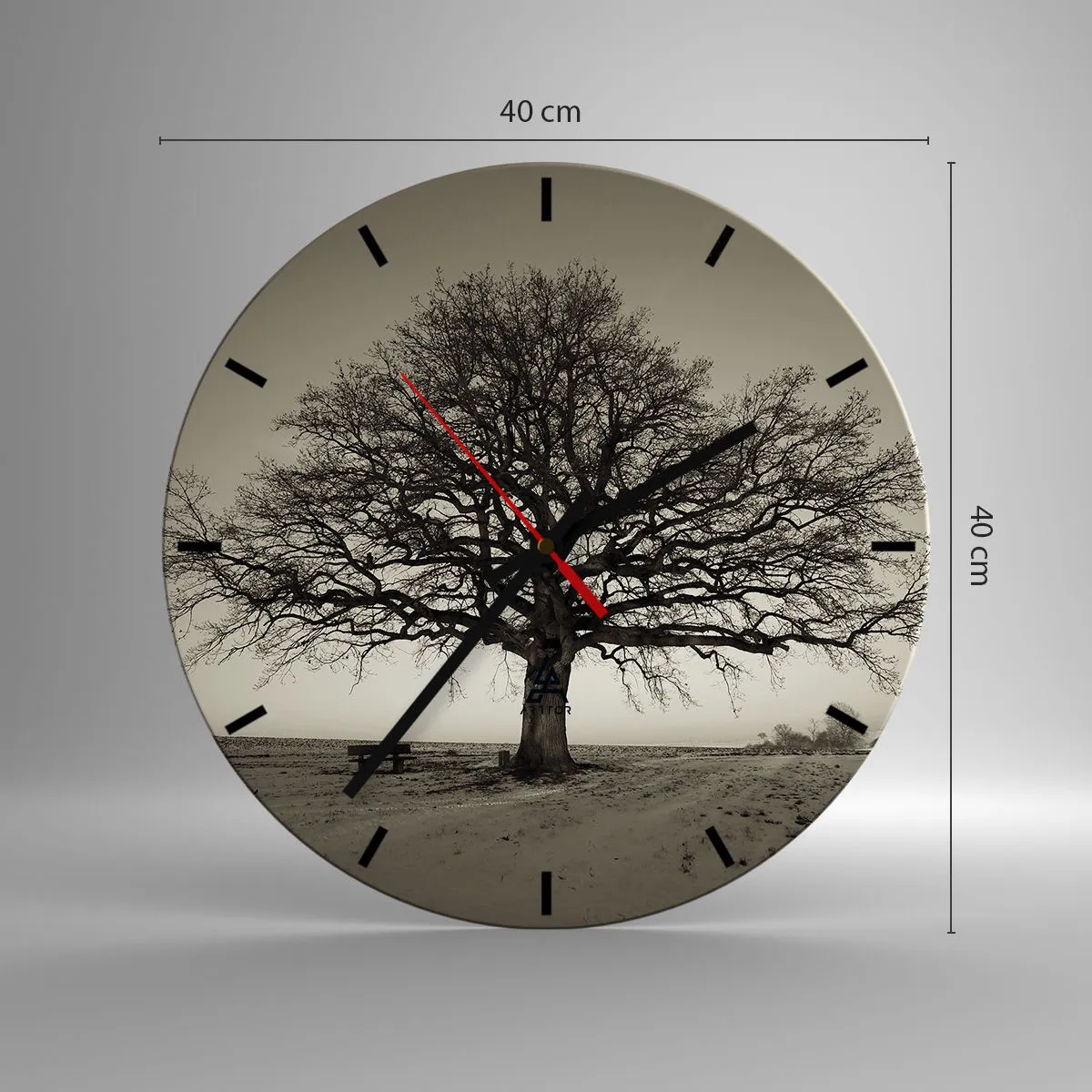 Reloj de pared - Reloj de vidrio - De aquí a la eternidad - 40x40 cm