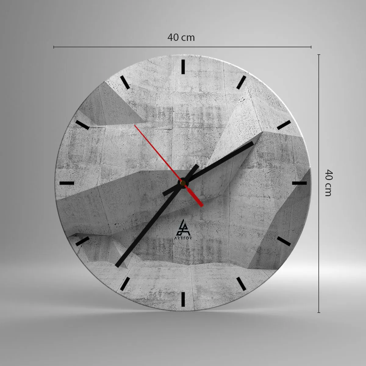 Wanduhr - Glasuhr - Eine echte Herausforderung - 40x40 cm