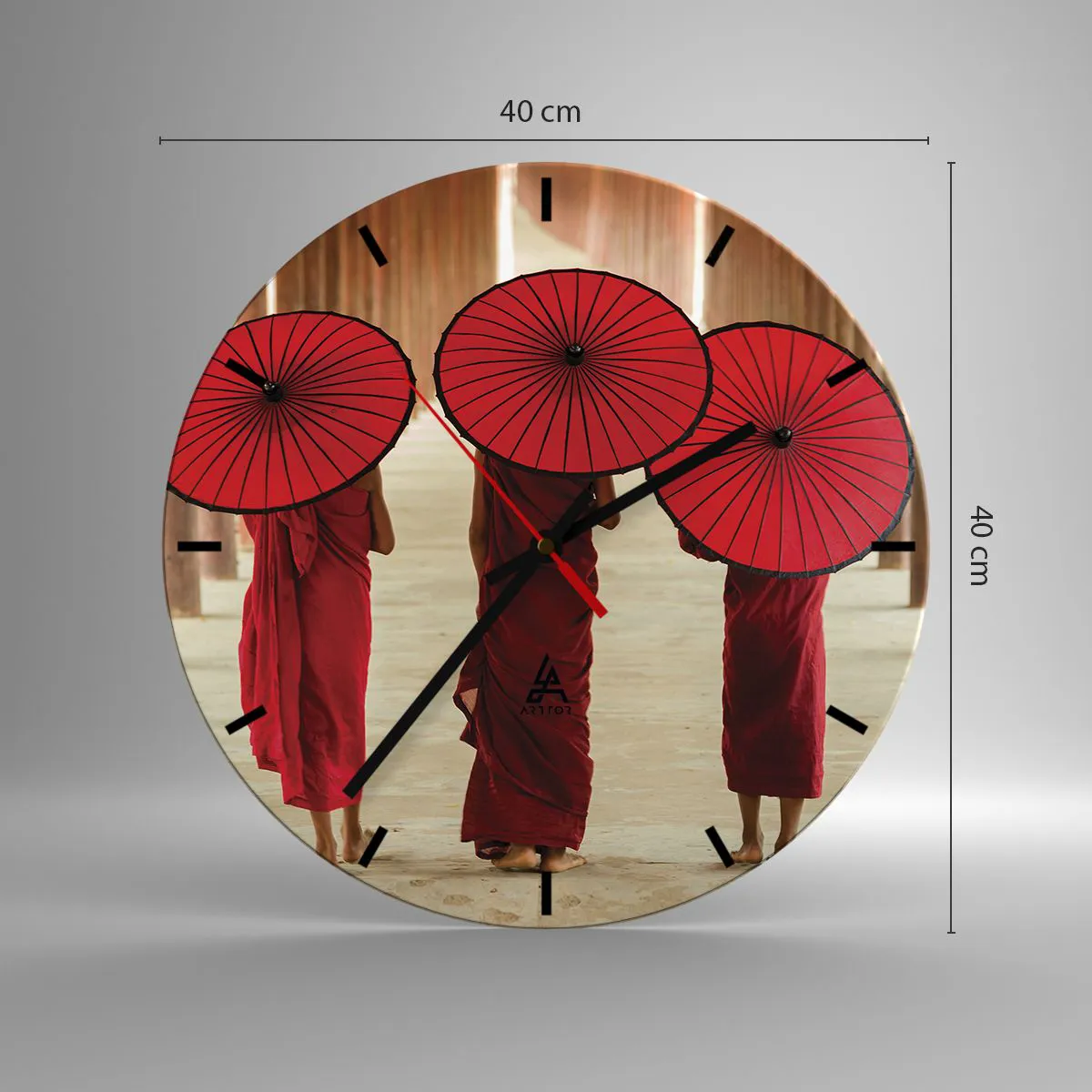 Ceas de perete - Ceas pe sticlă - Pe drumul spre Tărâmul Pur - 40x40 cm