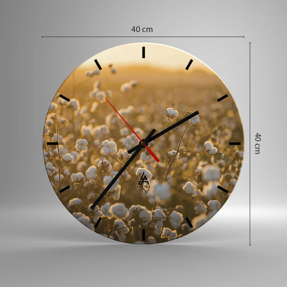 Falióra, Óra - Puha mező - 40x40 cm