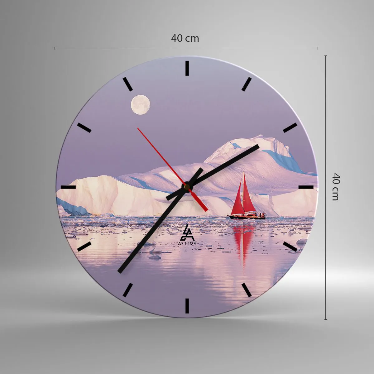 Falióra, Óra - A vitorla melege, a jég hidege - 40x40 cm