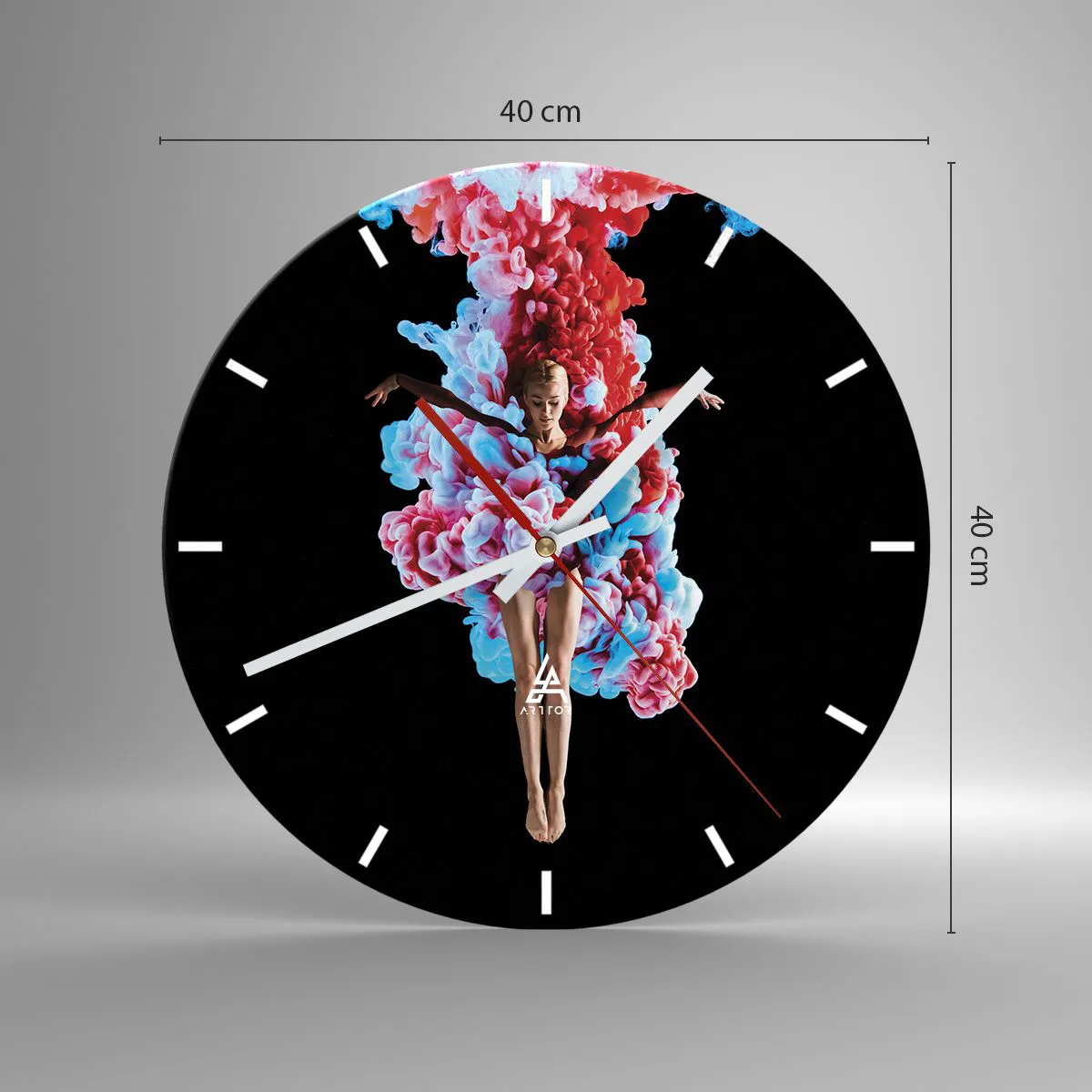 Zegar ścienny - W pełnym rozkwicie - 40x40 cm