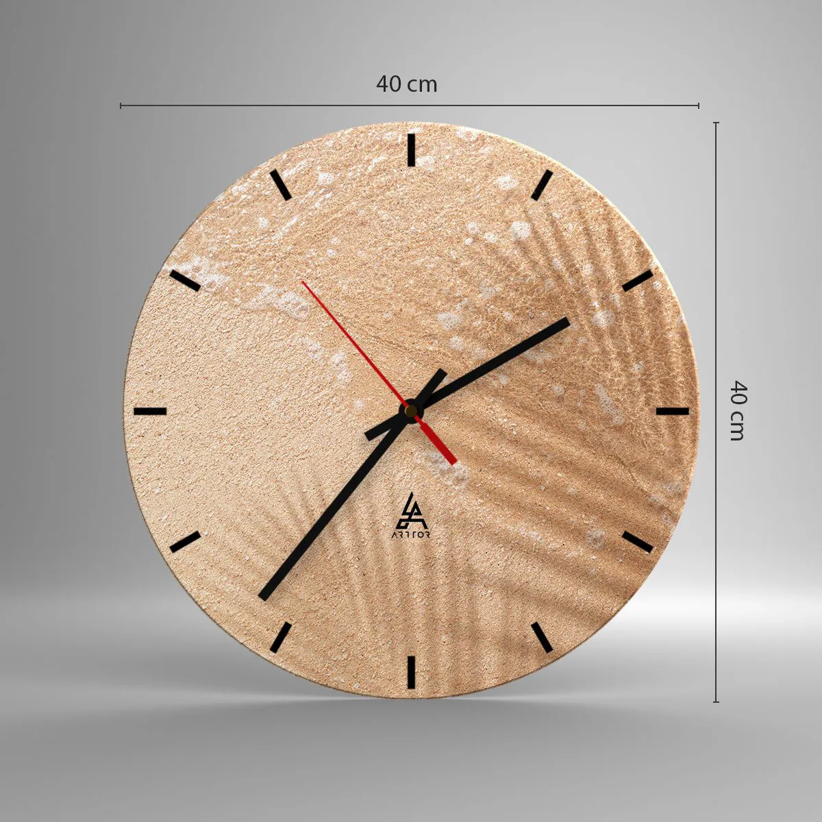 Relógio de parede - Relógio em vidro - A sombra de um verão quente - 40x40 cm