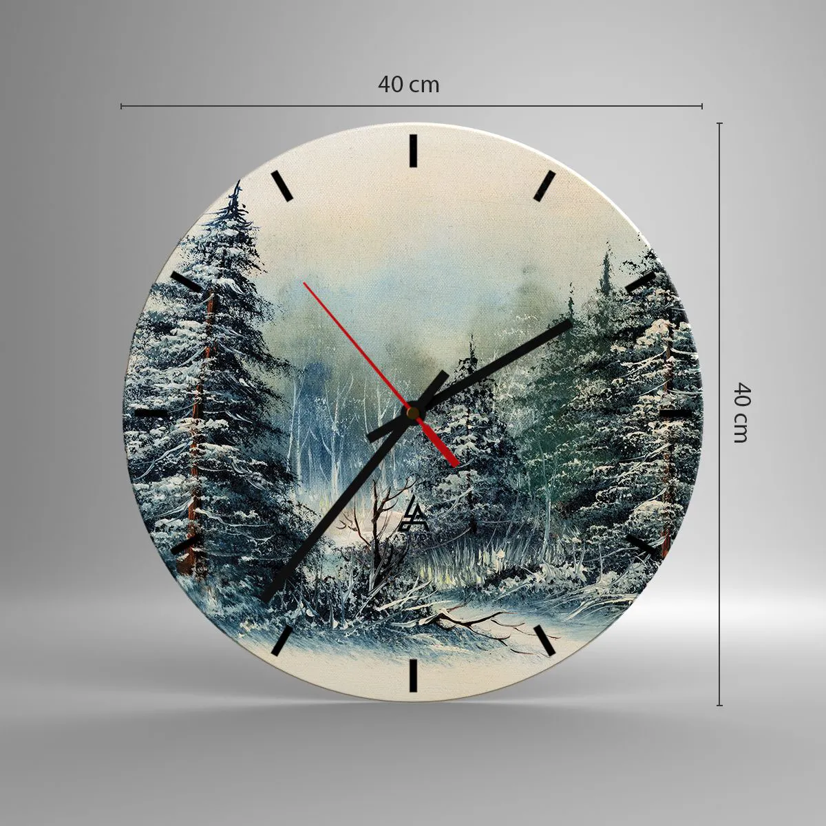 Relógio de parede - Relógio em vidro - Prontas para o Natal - 40x40 cm