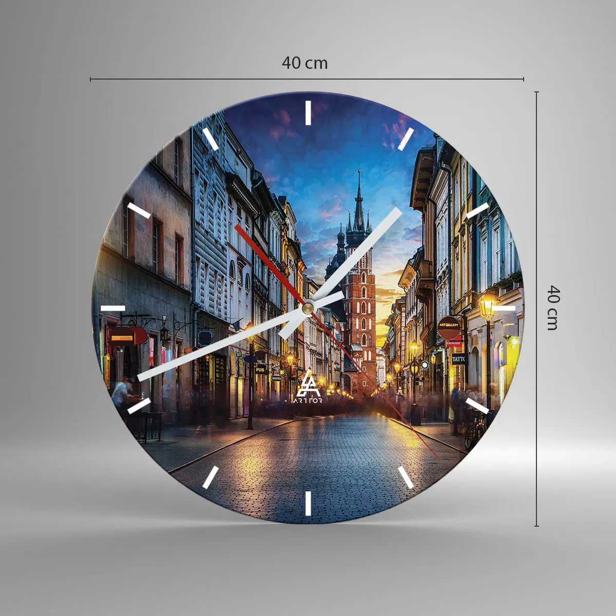 Zegar ścienny - Krakowski czar - 40x40 cm