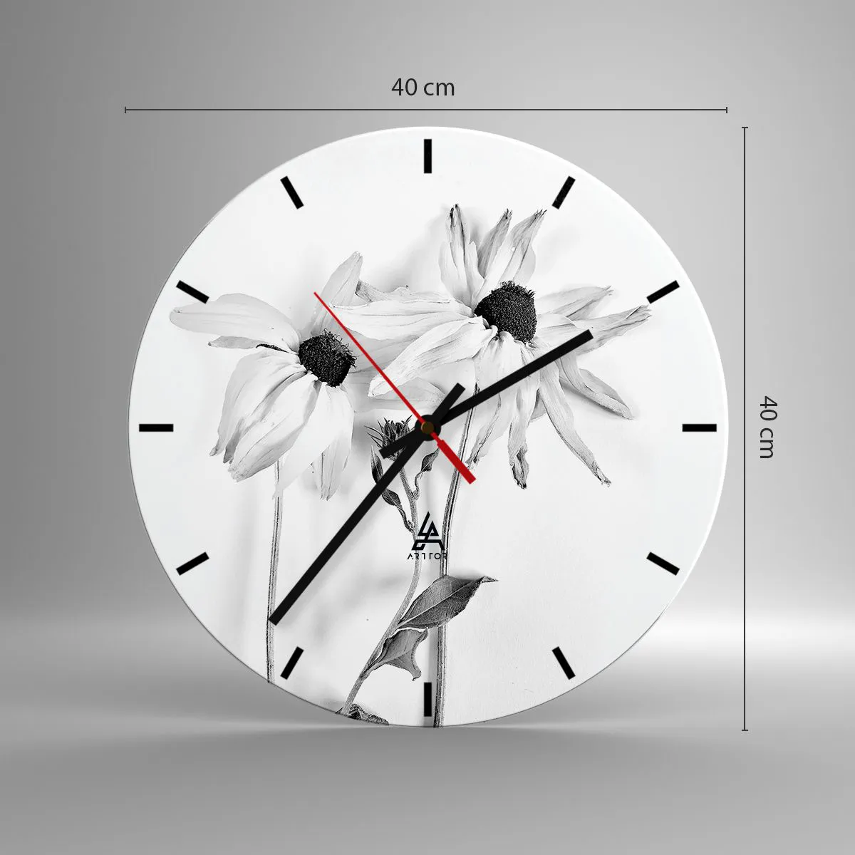 Horloge murale - Pendule murale - Personne ne souhaite être seul - 40x40 cm