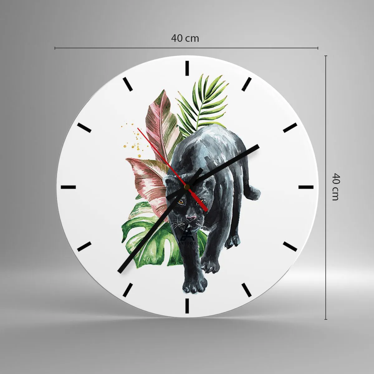 Vægur, Uret - Vild i hjertet - 40x40 cm