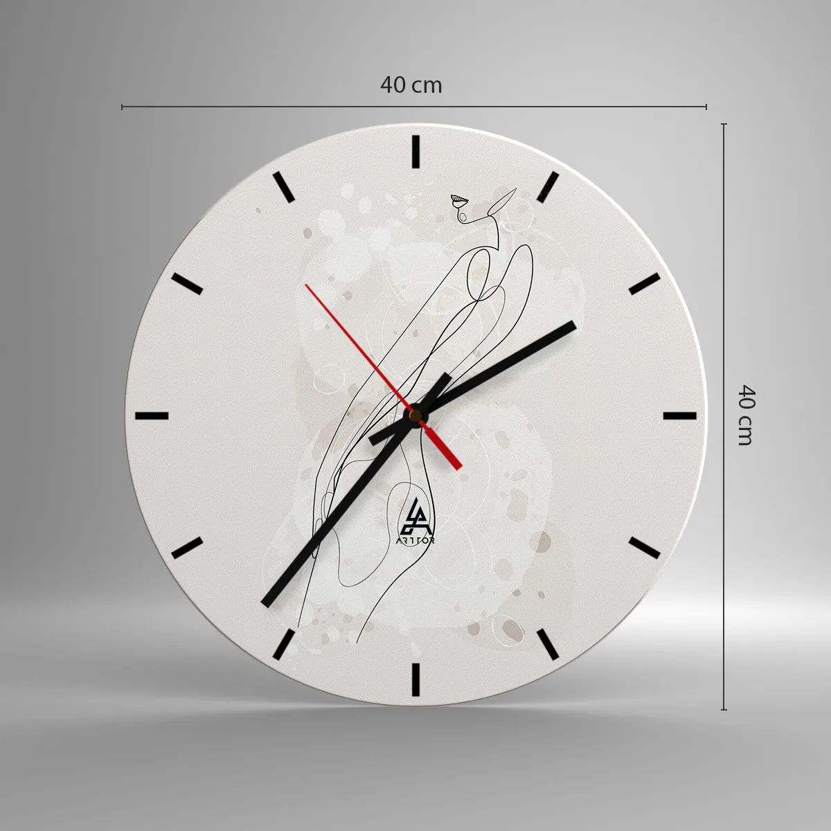 Zegar ścienny - Pobłądzić spojrzeniem - 40x40 cm
