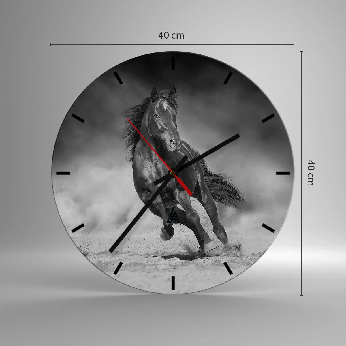 Relógio de parede - Relógio em vidro - Digno do próprio emir - 40x40 cm