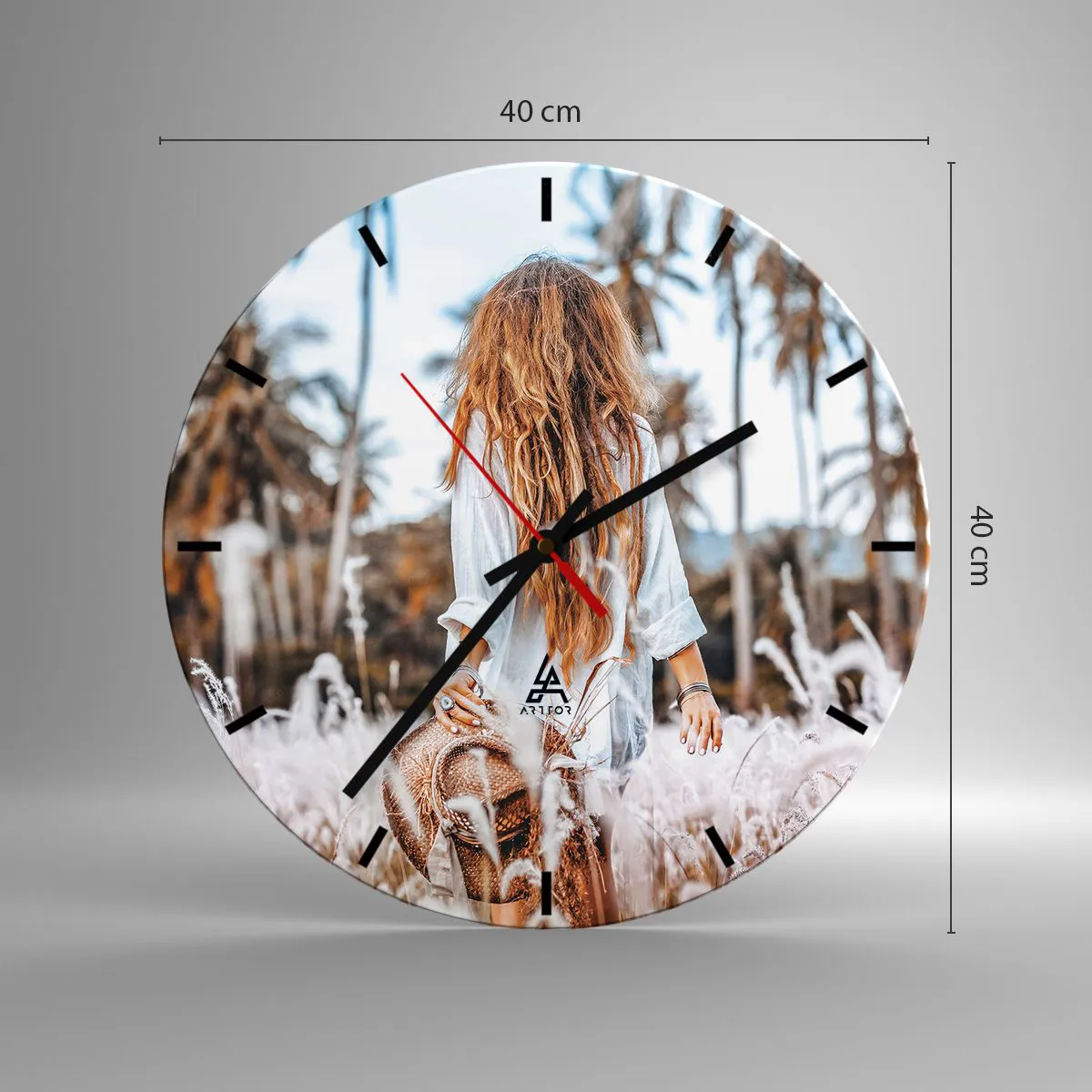 Vægur, Uret - Født af græsdun - 40x40 cm