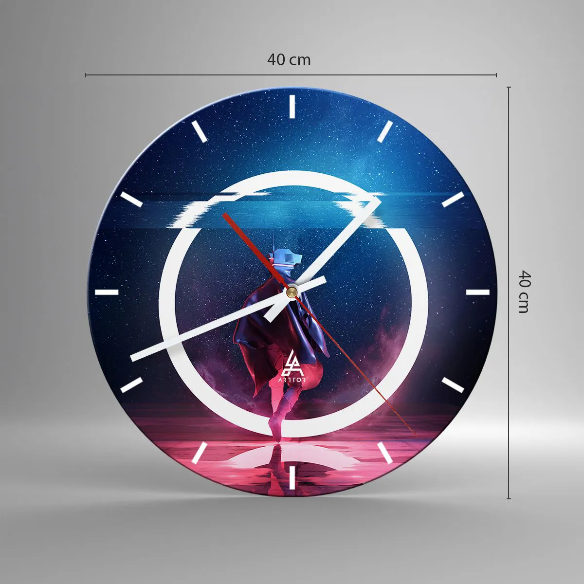 Zegar ścienny - Między światami - 40x40 cm