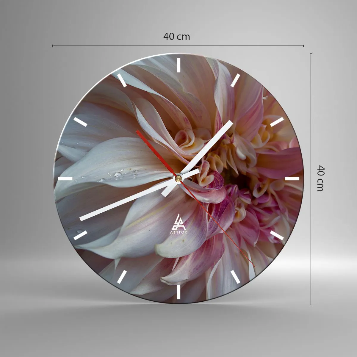 Zegar ścienny - Kwitnąca świeżość - 40x40 cm
