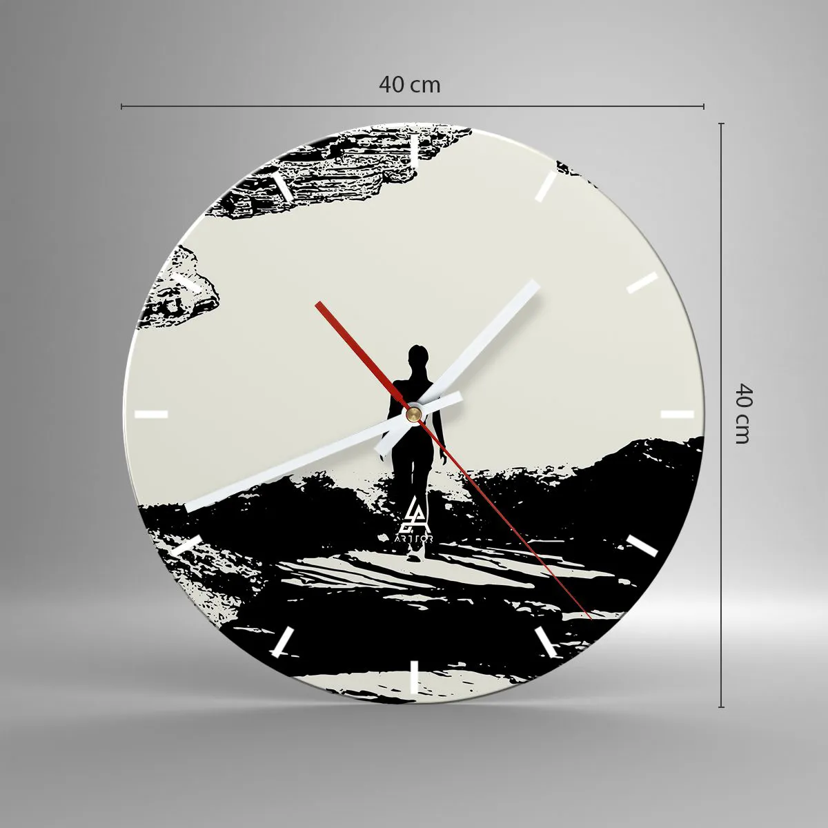 Zegar ścienny - Nowe spojrzenie - 40x40 cm