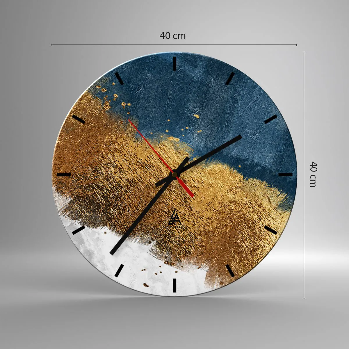 Ceas de perete - Ceas pe sticlă - Culorile verii - 40x40 cm