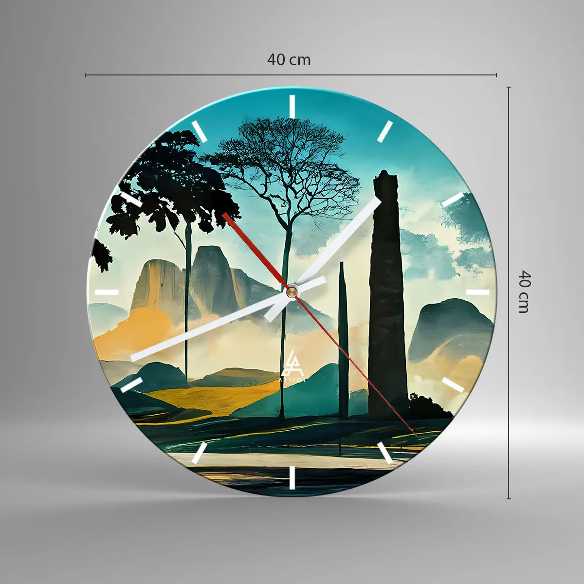 Orologio da parete - Orologio in Vetro - Sempre più in alto - 40x40 cm