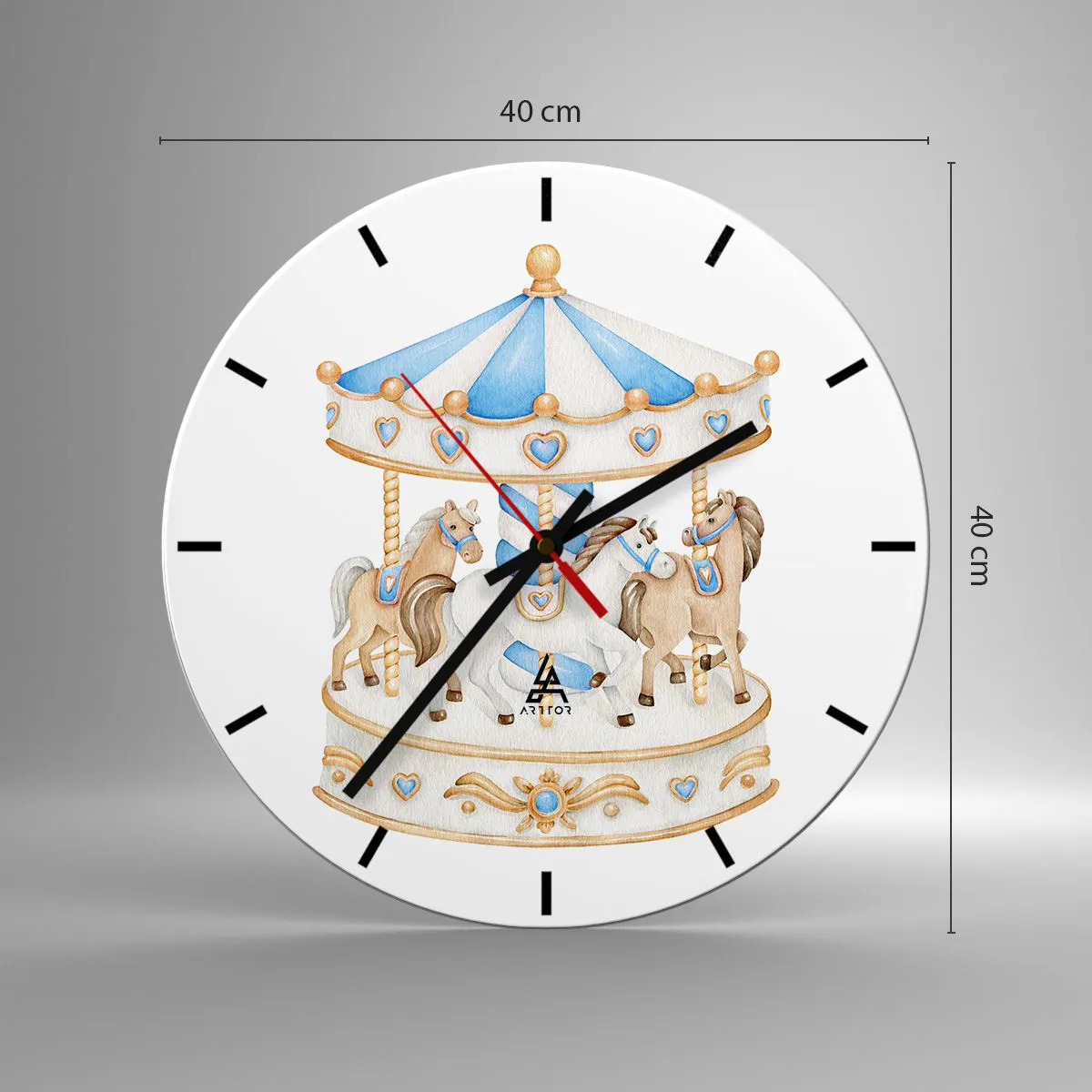 Horloge murale - Pendule murale - Douce enfance - 40x40 cm