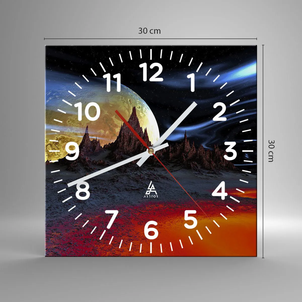 Nástěnné hodiny - Neznámý svět - 30x30 cm