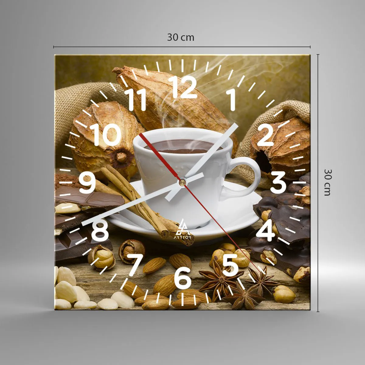 Wanduhr - Glasuhr - Für Nervenkitzel-Suchende - 30x30 cm