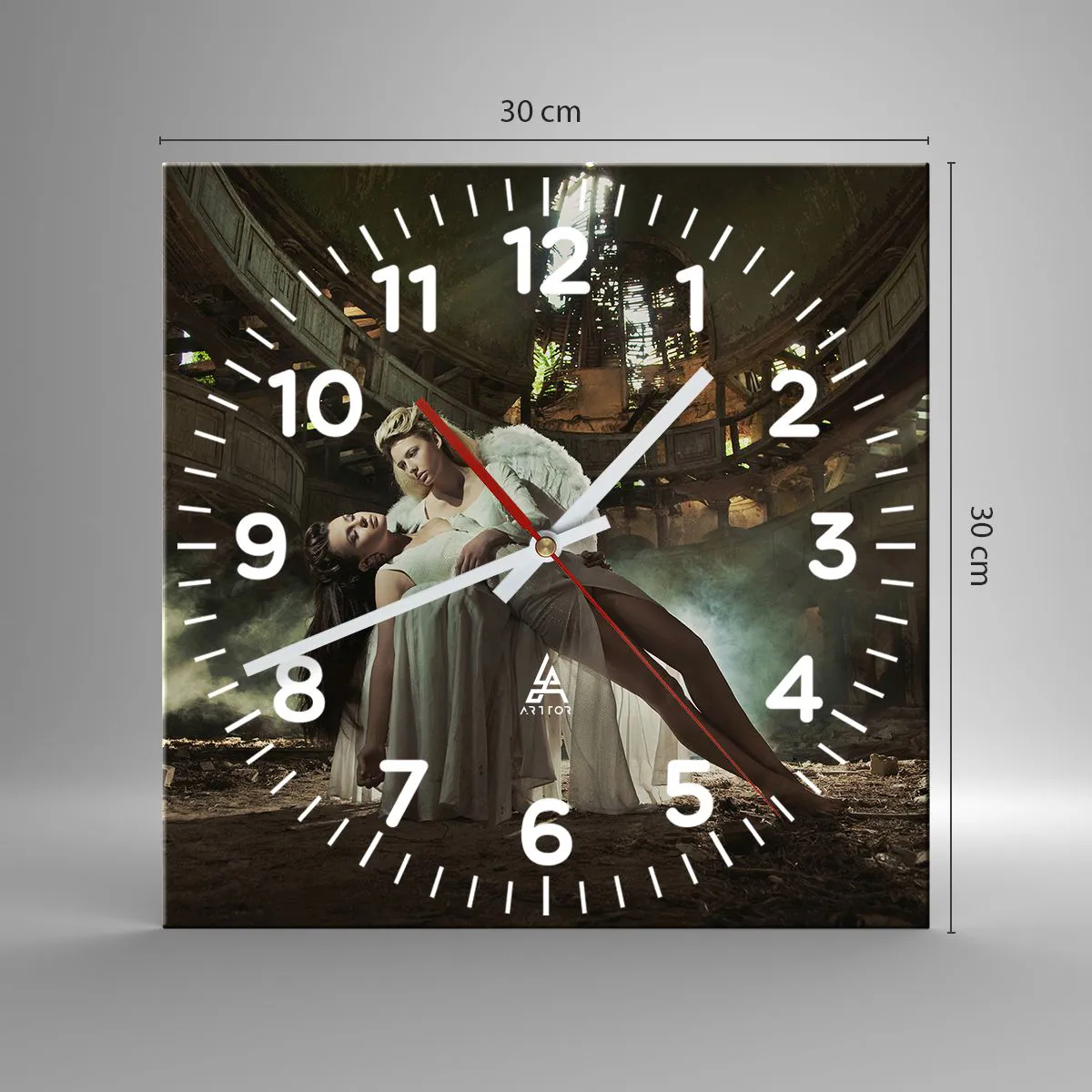 Horloge murale - Pendule murale - L'esprit du théâtre ancien - 30x30 cm