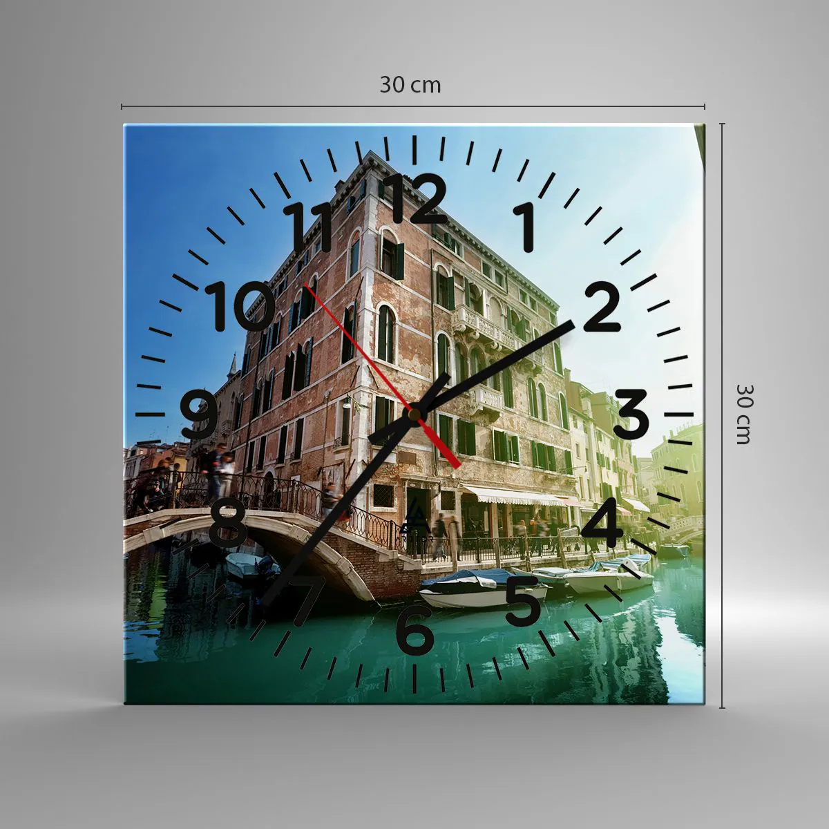 Wandklok - Klok - Venetië - Amore Mio - 30x30 cm