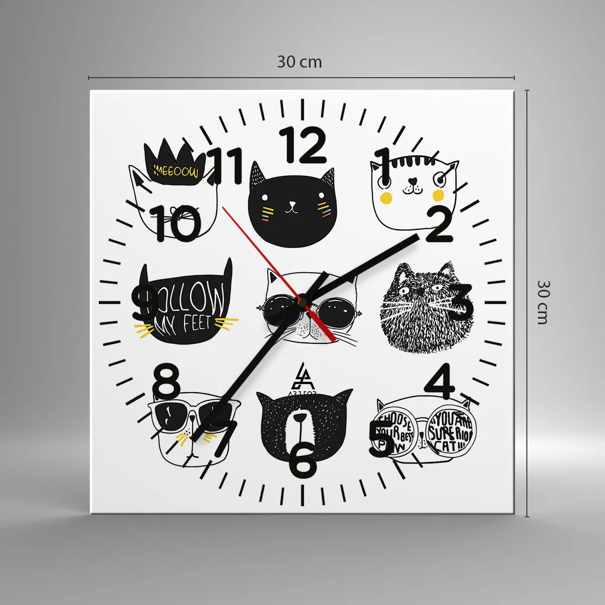 Wanduhr - Glasuhr - Jeder andere - 30x30 cm