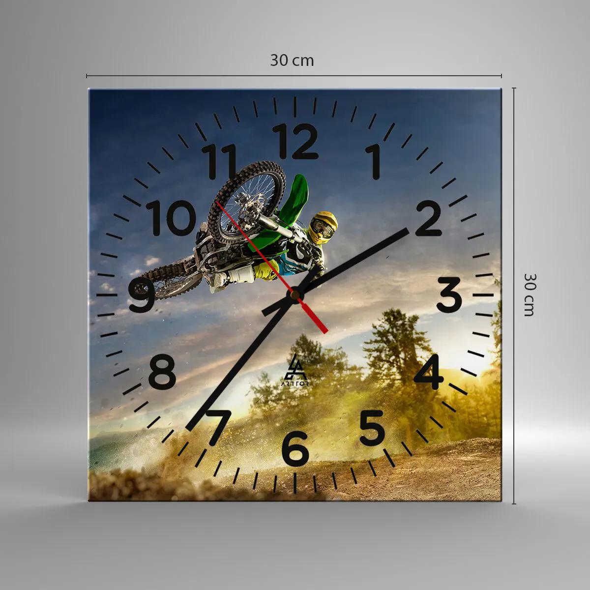 Reloj de pared - Reloj de vidrio - ¡Enciende tus emociones! - 30x30 cm