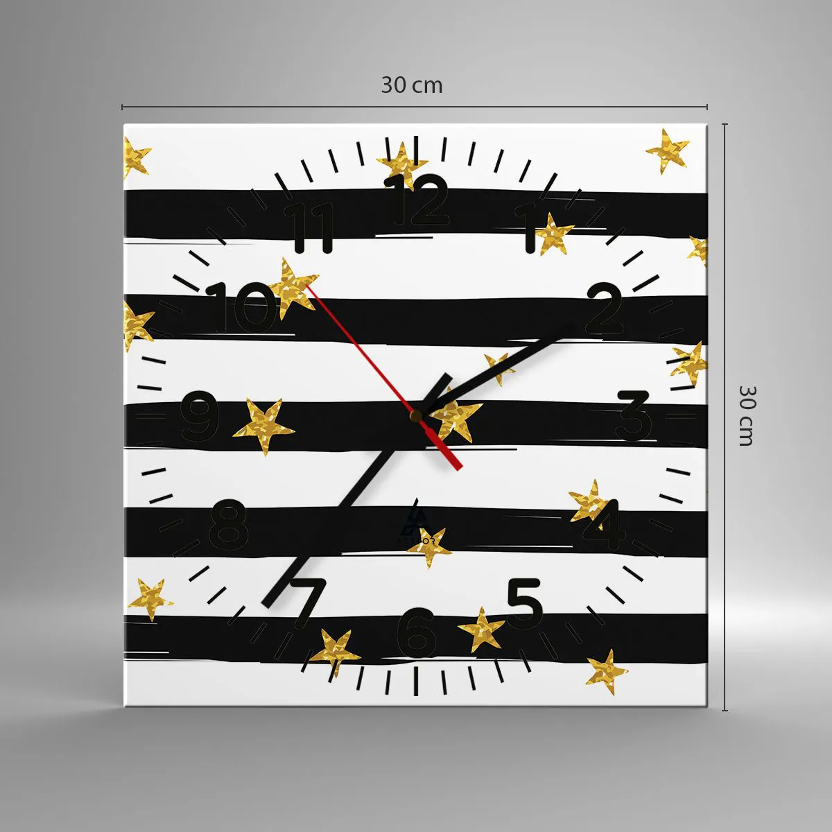 Vægur, Uret - Vi blev alle født under en heldig stjerne - 30x30 cm