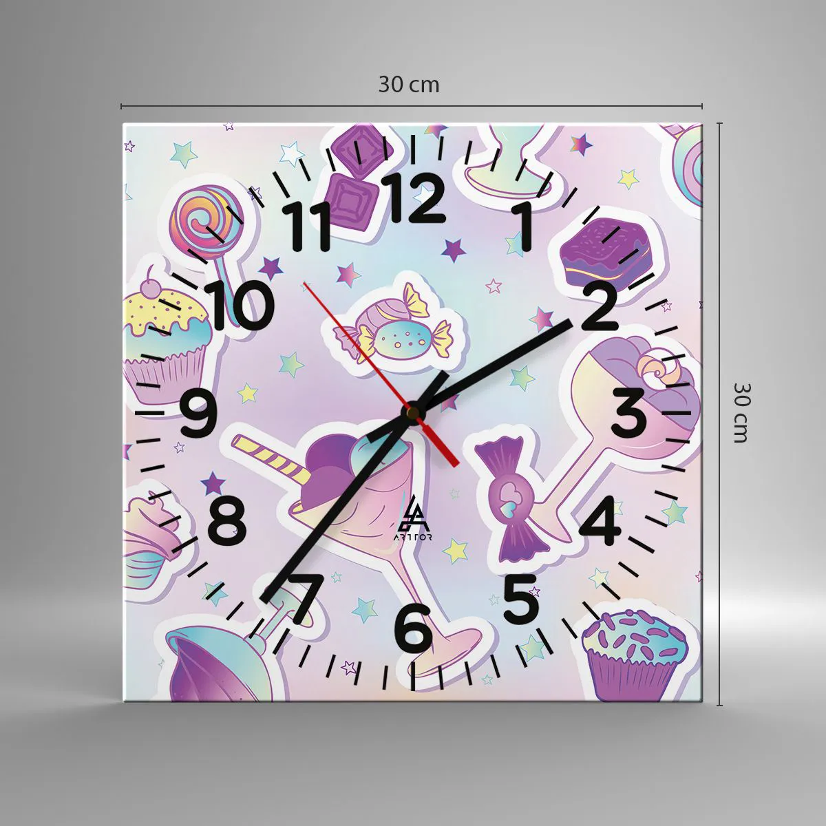 Zegar ścienny - Żeby codziennie były urodziny - 30x30 cm