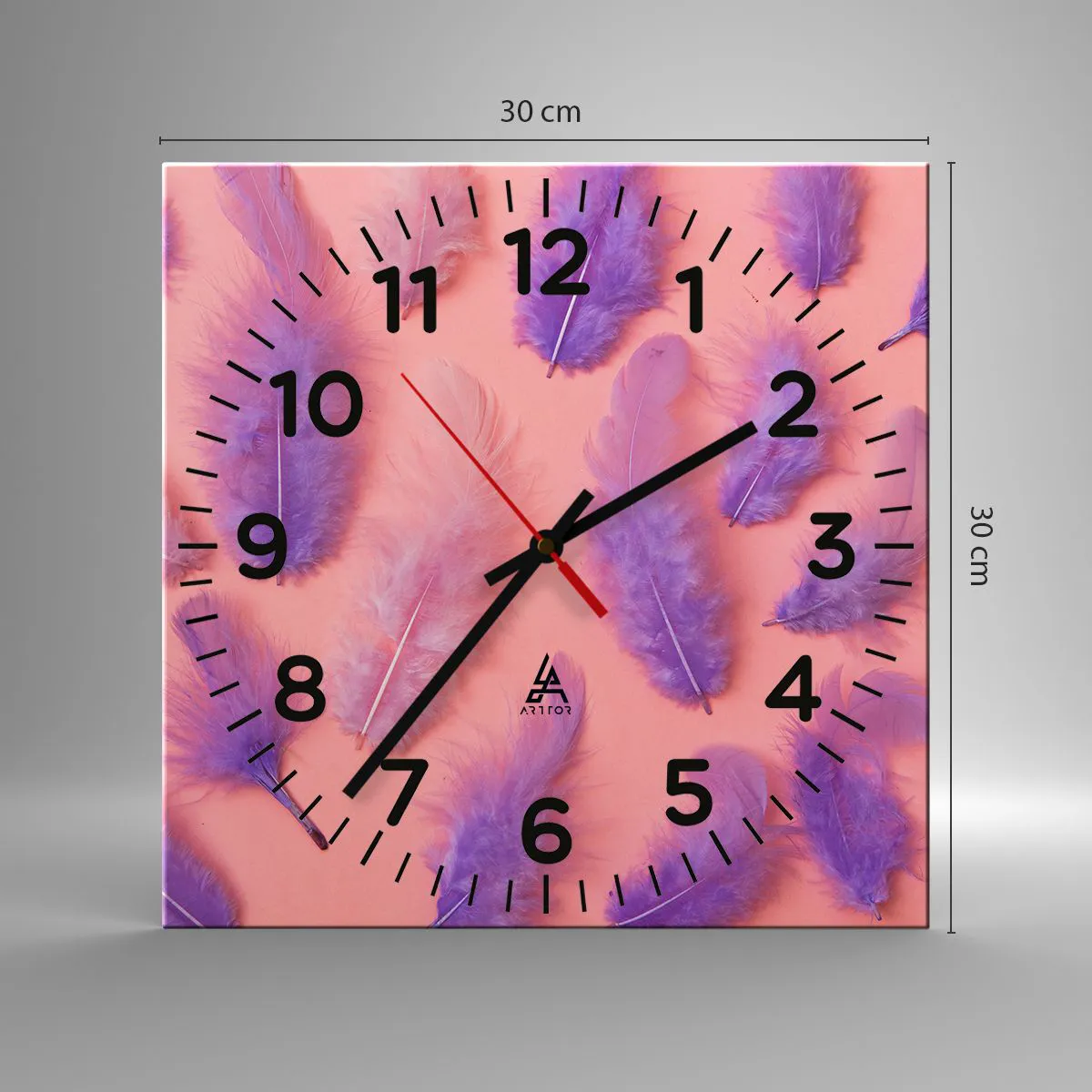 Falióra, Óra - A vágy lila madara - 30x30 cm